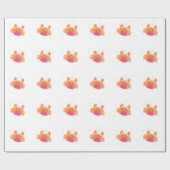 Oranje Cartoon krab Cadeaupapier (Vlak)