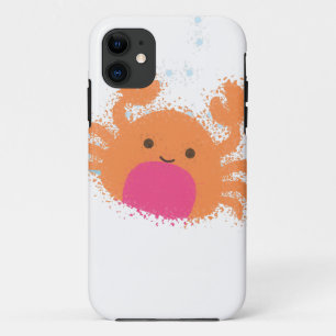 Oranje Cartoon krab iPhone 11 Hoesje