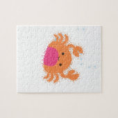 Oranje Cartoon krab Legpuzzel (Horizontaal)