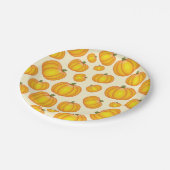 Oranje Cartoon Pumpkin Pattern Papieren Bordje (Gekanteld)