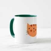 Oranje Cat Cute Funny Mok (Voorkant links)