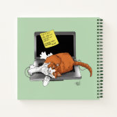 Oranje Cat Funny Laptop Notitieboek (Achterkant)
