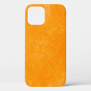 Oranje cementoppervlak, abstracte ondergrond iPhone 12 hoesje