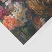 Oranje Chaise Floral Koe Decoupage Tissuepapier (Detail)