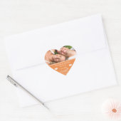 Oranje Chalkboard Wedding Save the Date Seal Hart Sticker (Envelop)