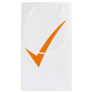 Oranje Check & Rating Symbool Gift Bag Klein Cadeauzakje