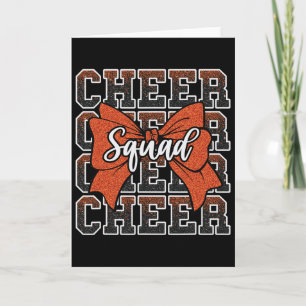 Oranje Cheer Squad Grappige Sport Cheerleader Chee Kaart
