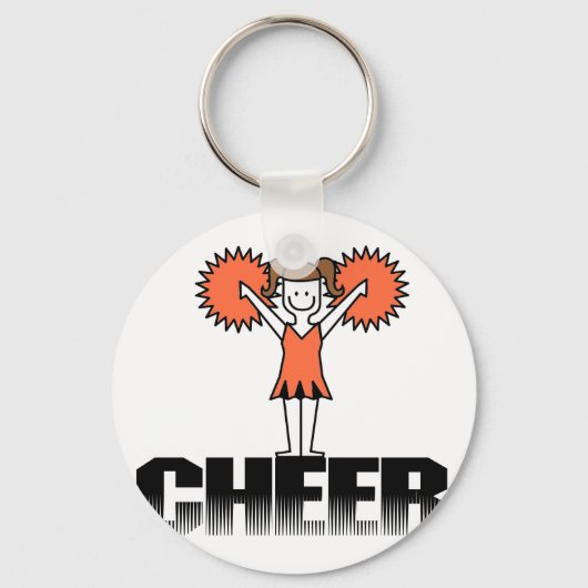 Oranje Cheerlead T-shirts en cadeautjes Sleutelhanger (Voorkant)