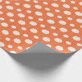 Oranje Cheerleader Pom Pom Pattern Cadeaupapier (Hoek)