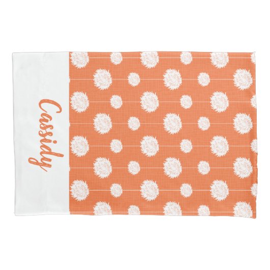 Oranje Cheerleader Pom Pom Pattern Kussensloop (Voorkant)