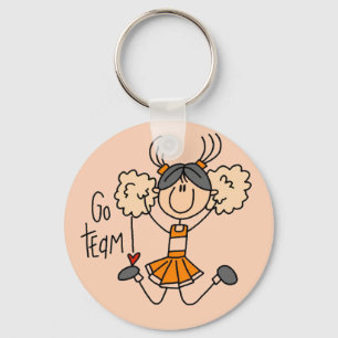 Oranje Cheerleader Tshirts en Gifts Sleutelhanger