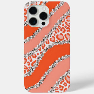 Oranje Cheetah Print iPhone 15 Pro Max Hoesje