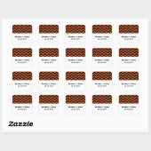 Oranje Chevron Glitter Wedding Stickers (Vel)