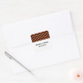 Oranje Chevron Glitter Wedding Stickers (Envelop)