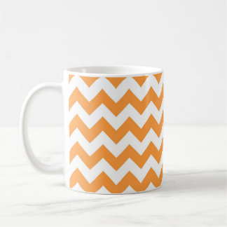 Oranje Chevron Pattern Koffiemok
