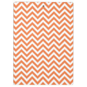 Oranje Chevron Zigzag Gepersonaliseerd Monogram Klembord (Achterkant)