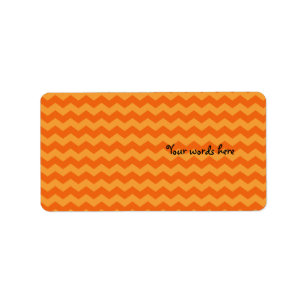Oranje chevrons etiket