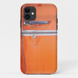 Oranje Chevy Truck-deur iPhone 11 Hoesje