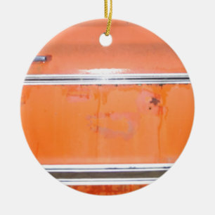 Oranje Chevy Truck-deur Keramisch Ornament
