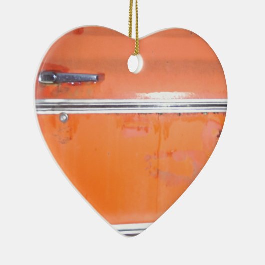 Oranje Chevy Truck-deur Keramisch Ornament (Rechts)