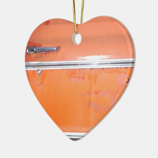 Oranje Chevy Truck-deur Keramisch Ornament (Links)