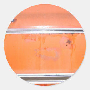 Oranje Chevy Truck-deur Ronde Sticker