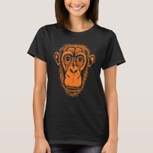 Oranje chimpansee Ape not Monkey Cute Chimp T-shirt