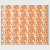 Oranje Chinoiserie Pagodas Cadeaupapier (Vlak)
