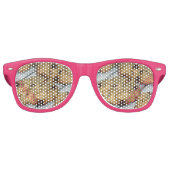 Oranje chocolade Chip Cookies Retro Zonnebril (Voorkant)