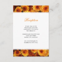 Oranje Chrysanten Trouwreceptie