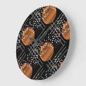 Oranje Cirkels Abstract Patroon Grote Klok (Hoek)