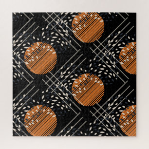 Oranje Cirkels Abstract Patroon Legpuzzel