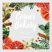 Oranje cirkels kaneelteken Winkelen Raamsticker (Vel)