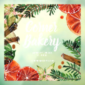 Oranje cirkels kaneelteken Winkelen Raamsticker (Vel 3)