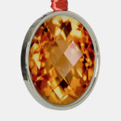 Oranje citrine metalen ornament (Rechts)