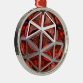 Oranje Citrine Sphere Metalen Ornament (Rechts)