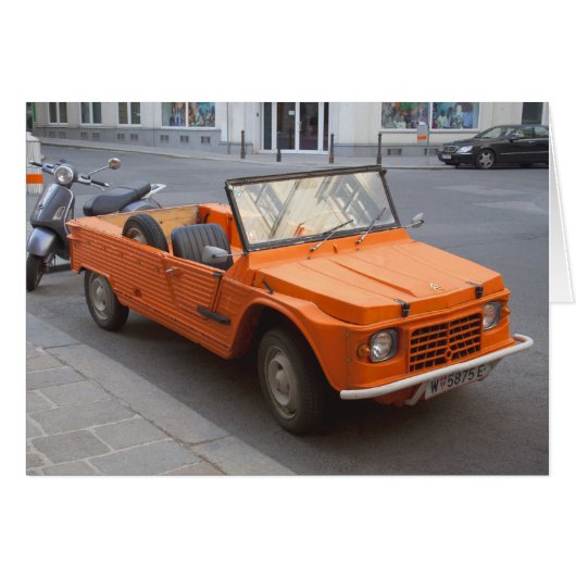 Oranje Citroen Mehari (Voorkant Horizontaal)