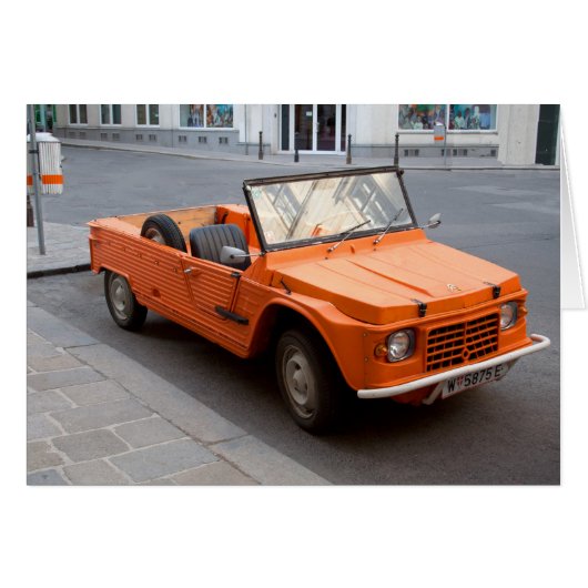Oranje Citroen Mehari (Voorkant Horizontaal)