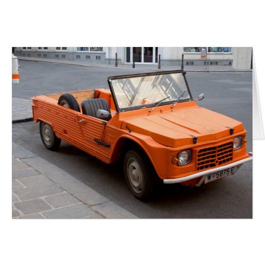 Oranje Citroen Mehari (Voorkant Horizontaal)