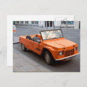 Oranje Citroen Mehari Briefkaart (Voorkant / Achterkant)