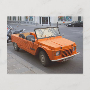Oranje Citroen Mehari Briefkaart