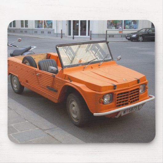 Oranje Citroen Mehari Muismat (Voorkant)