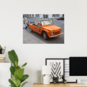 Oranje Citroën Mehari Poster (Thuiskantoor)