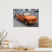 Oranje Citroen Mehari Poster (Keuken)