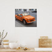 Oranje Citroen Mehari Poster (Keuken)