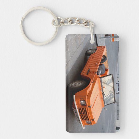 Oranje Citroen Mehari Sleutelhanger (Voorkant)