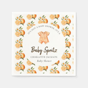 Oranje Citrus Baby Spritz Baby Shower Papieren Ser Servet