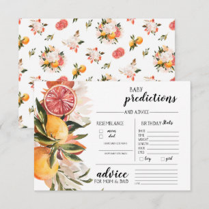 Oranje Citrus Botanical   Baby gokspel Kaart