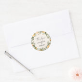 oranje Citrus botanische bruiloft dank u gunst Ronde Sticker (Envelop)