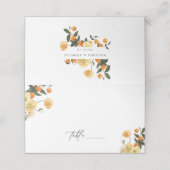 Oranje Citrus Floral Wedding (Buitenkant ongevouwen)